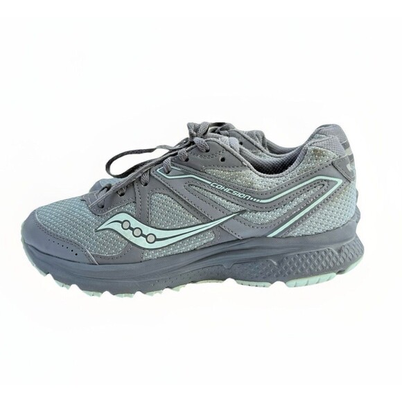 Saucony Grid Cohesion Tr11 Womens Sneakers 7 Running Shoes Gray/Mint Green - Picture 3 of 9